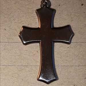 James Avery sterling silver beveled cross pendant